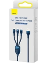 Hurtownia GSM - Kabel Baseus Flash Series 3w1 USB-A - USB-C + micro USB + Lightning 100W 1.2m (niebieski) - BSU3414BLU - {ean13} - Hurt