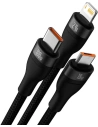 Hurtownia GSM - Kabel Baseus Flash Series 3w1 USB-A - USB-C + micro USB + Lightning 100W 1.2m (czarny) - BSU3415BLK - {ean13} - Hurt