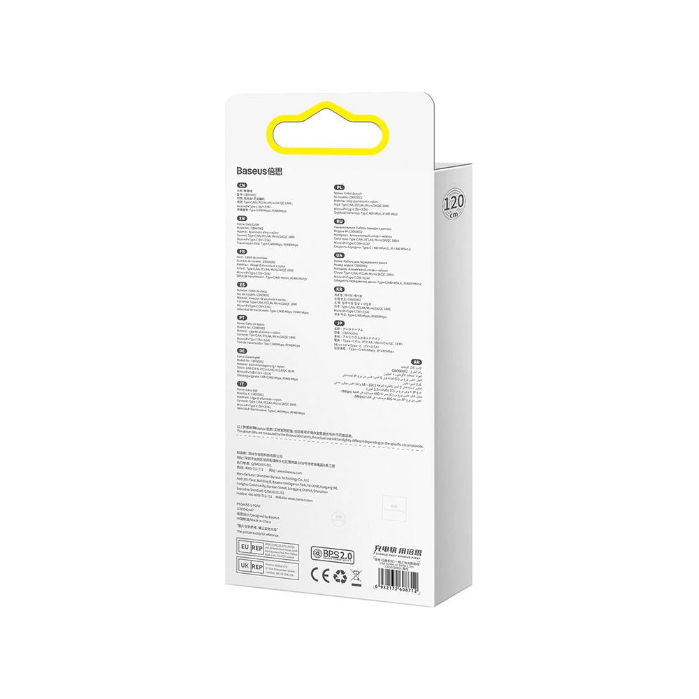 Hurtownia GSM - Kabel Baseus Flash Series 3w1 USB-A - USB-C + micro USB + Lightning 100W 1.2m (černý) - BSU3415BLK - {ean13} - Hurt
