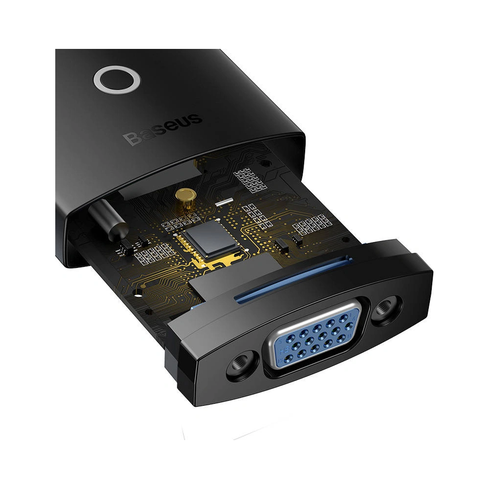 Hurtownia GSM - Adaptér Baseus Lite Series HDMI - VGA s audio (černý) - BSU3416BLK - {ean13} - Hurt