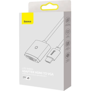 Hurtownia GSM - Adapter Baseus Lite Series HDMI - VGA z audio (biały) - BSU3417WHT - {ean13} - Hurt