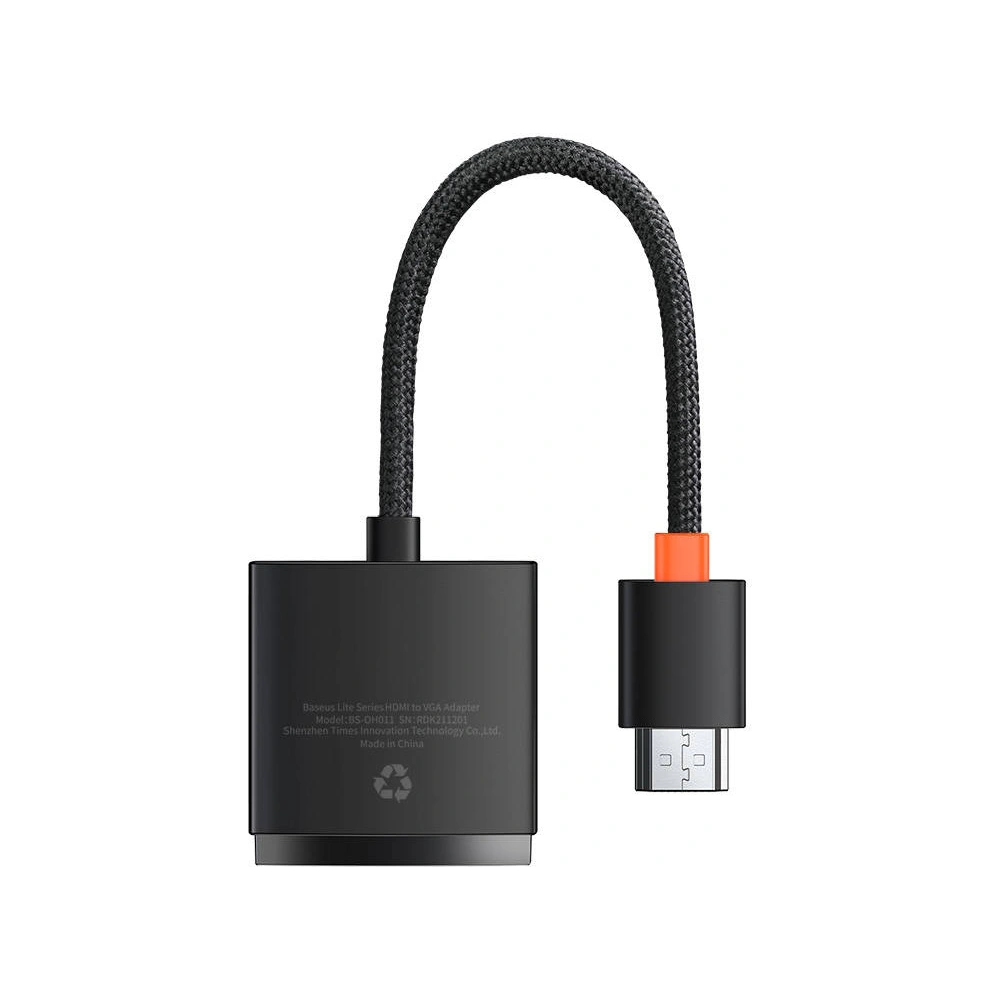 Hurtownia GSM - Adaptér Baseus Lite Series HDMI - VGA bez audio (černý) - BSU3419BLK - {ean13} - Hurt