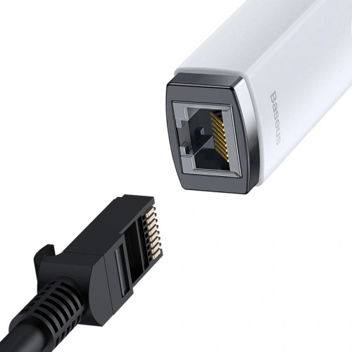 Adapter sieciowy Baseus Lite Series USB - RJ45 (biały)