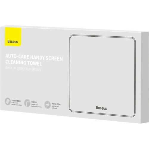 Ściereczki do czyszczenia ekranu Baseus Auto-care szary i brązowy [2 PACK]
