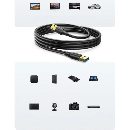 Kabel UGREEN US128 USB 3.2 Gen 1 3m czarny