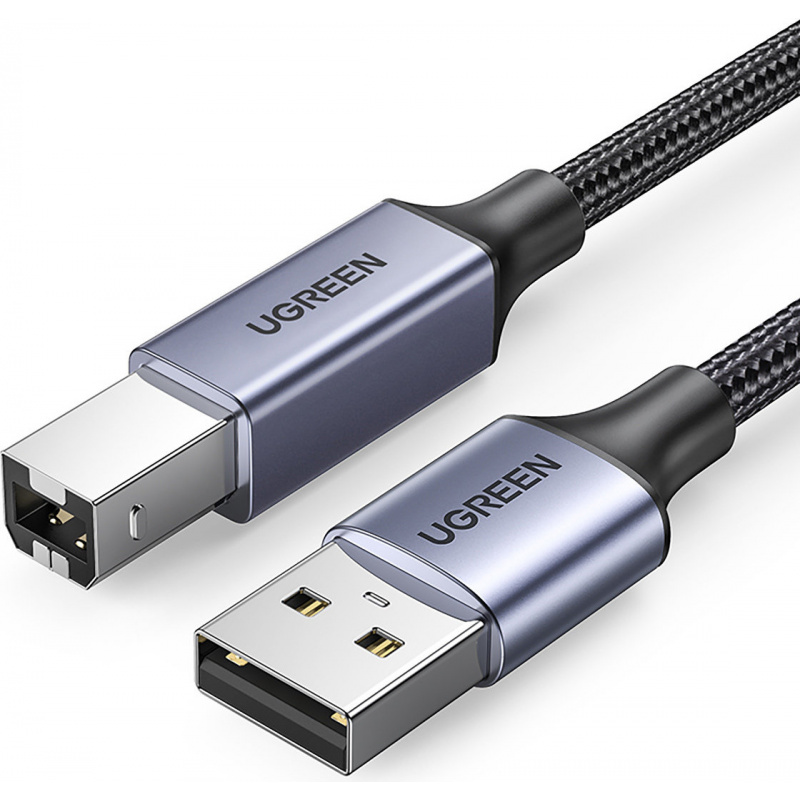 Ugreen Distributor - 6957303895601 - UGR1325BLK - UGREEN US369 USB-B Printer Cable (Male) - USB 2.0 (Male) 480 Mbps 5m Black - B2B homescreen