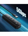 Hurtownia GSM - Hub UGREEN CM416 4w1 USB - 4xUSB-A 3.0 PD DC 12V 0.25m czarny - UGR1327BLK - {ean13} - Hurt
