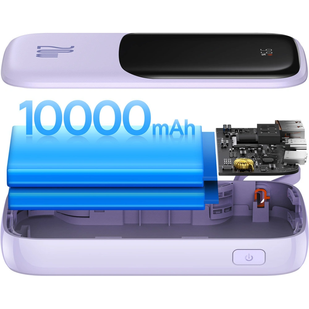 Hurtownia GSM - Powerbank Baseus Qpow 10000mAh 20W Quick Charge SCP AFC FCP fialový + kabel Lightning - BSU3427PRP - {ean13} - Hurt