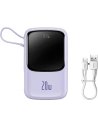 Wholesale Baseus Qpow powerbank 10000mAh built-in Lightning 20W Quick Charge cable SCP AFC FCP purple - BSU3427PRP - {ean13} - Hurt