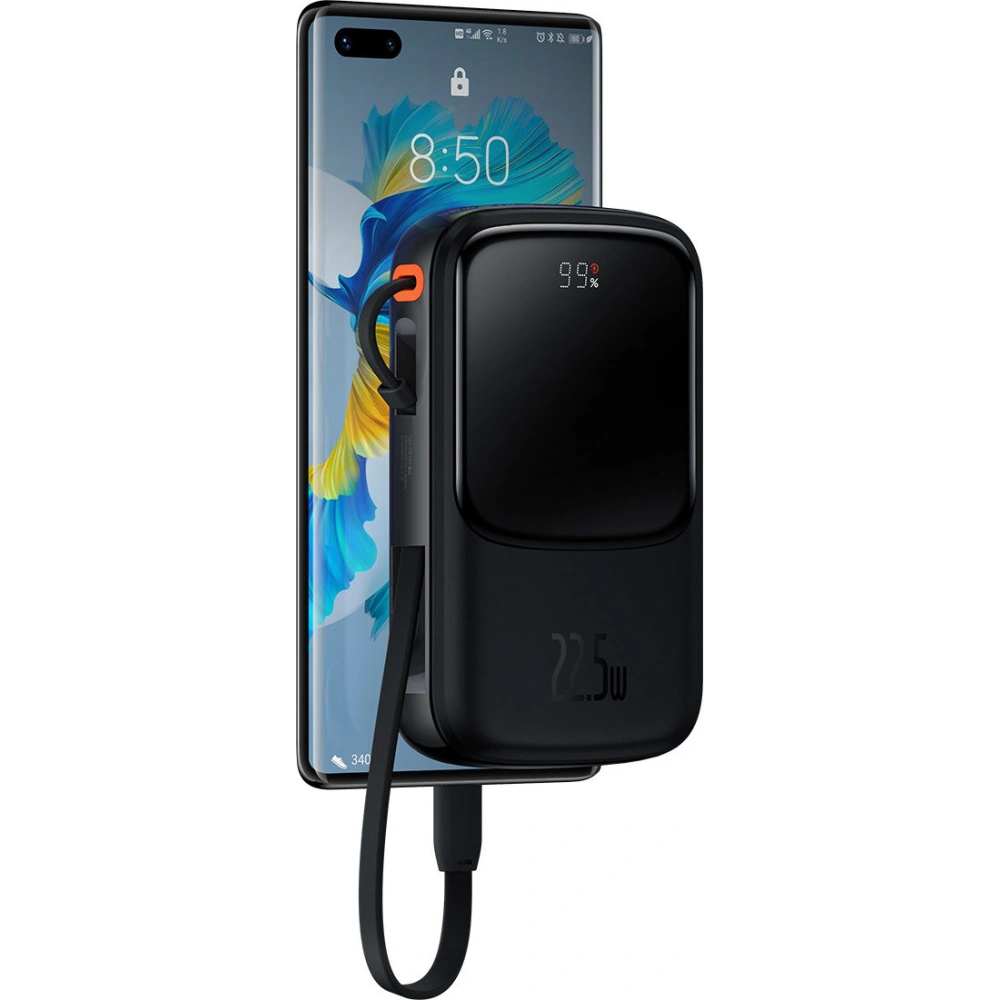 Hurtownia GSM - Powerbank Baseus Qpow 10000mAh 22.5W Quick Charge SCP AFC FCP černá + kabel USB-C - BSU3428BLK - {ean13} - Hurt