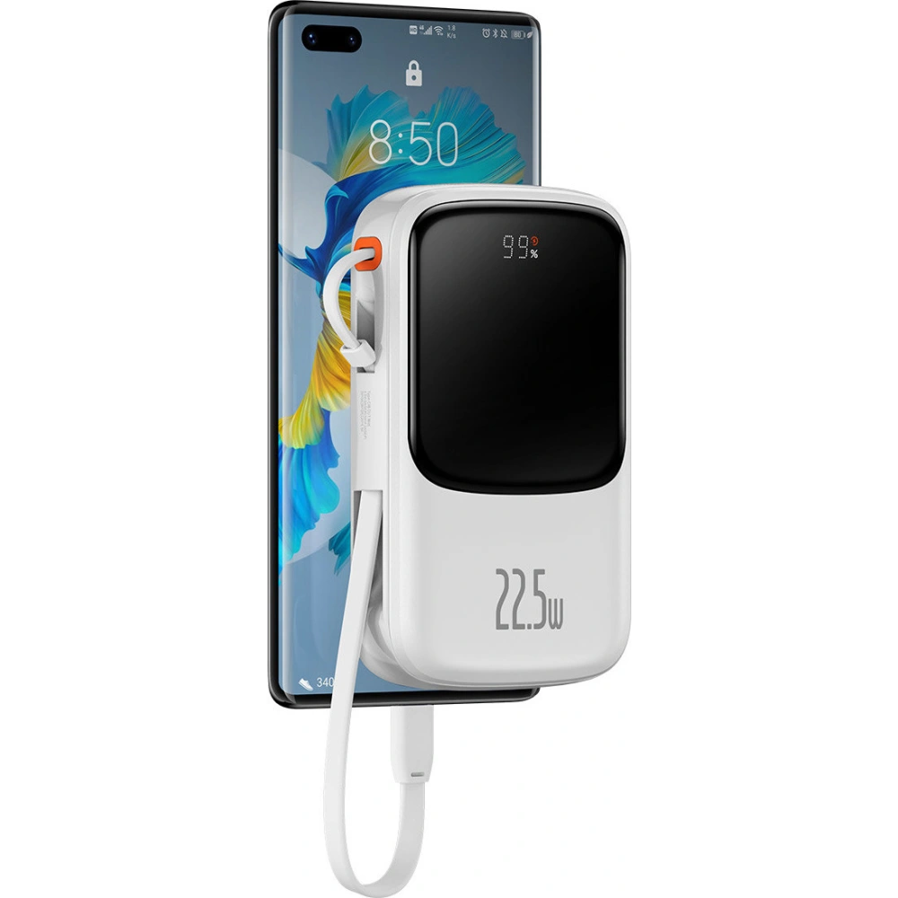 Hurtownia GSM - Powerbank Baseus Qpow 10000mAh 22.5W Quick Charge SCP AFC FCP bílý + kabel USB-C - BSU3429WHT - {ean13} - Hurt