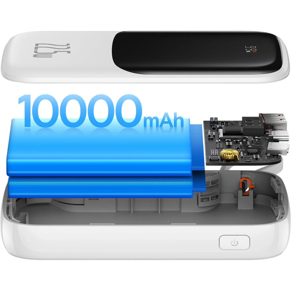 Hurtownia GSM - Powerbank Baseus Qpow 10000mAh 22.5W Quick Charge SCP AFC FCP bílý + kabel USB-C - BSU3429WHT - {ean13} - Hurt