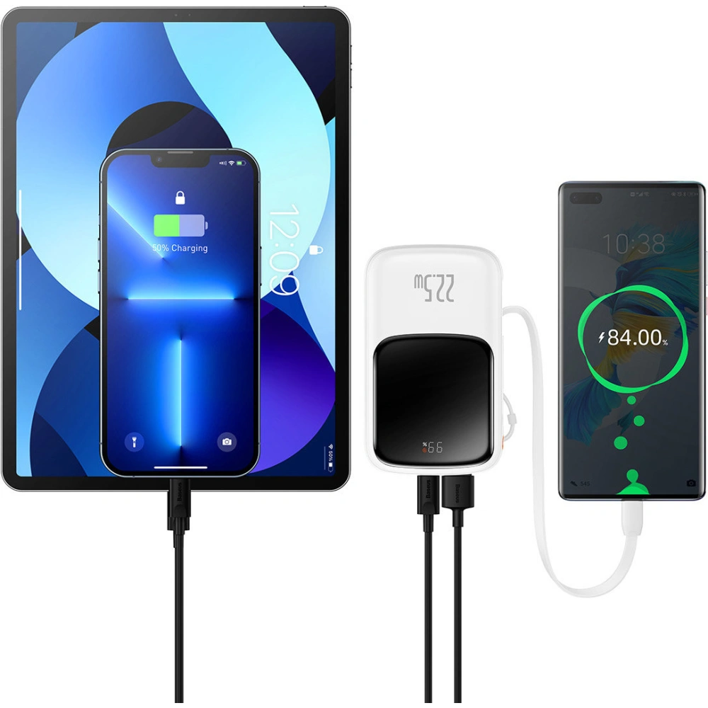 Hurtownia GSM - Powerbank Baseus Qpow 10000mAh 22.5W Quick Charge SCP AFC FCP bílý + kabel USB-C - BSU3429WHT - {ean13} - Hurt