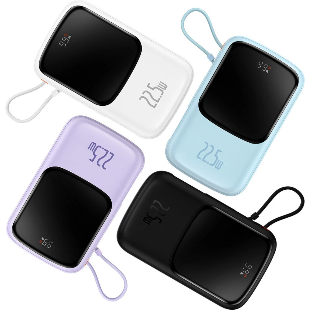 Hurtownia GSM - Powerbank Baseus Qpow 10000mAh 22.5W Quick Charge SCP AFC FCP fialový + kabel USB-C - BSU3430PRP - {ean13} - Hurt