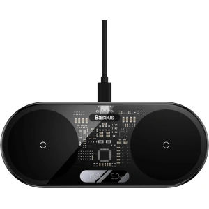 Wholesale Baseus Digital LED Display dual wireless charger with digital display 20W black - BSU3431BLK - {ean13} - Hurt