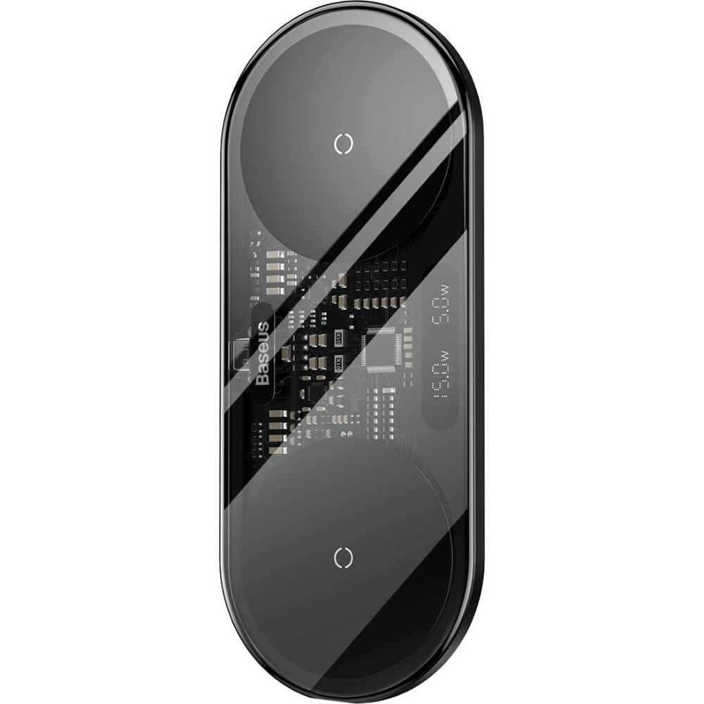 Wholesale Baseus Digital LED Display dual wireless charger with digital display 20W black - BSU3431BLK - {ean13} - Hurt