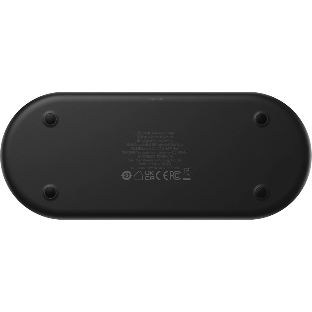 Wholesale Baseus Digital LED Display dual wireless charger with digital display 20W black - BSU3431BLK - {ean13} - Hurt