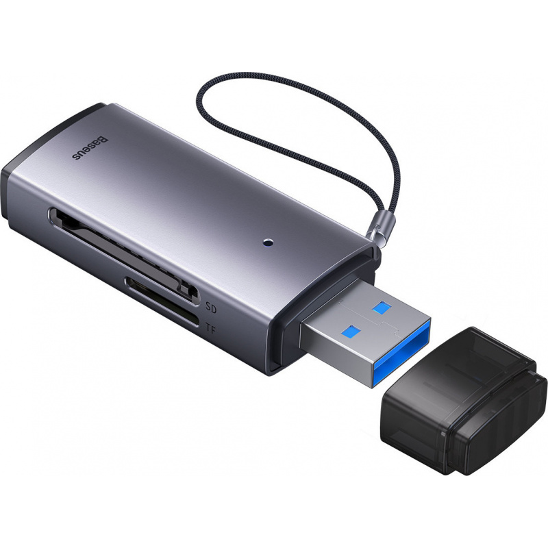 Baseus Distributor - 6932172608194 - BSU3432GRY - Baseus Lite Series adapter SD/TF USB card reader gray - B2B homescreen