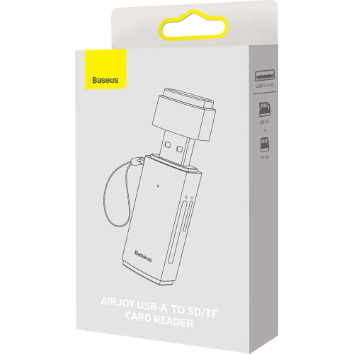Czytnik kart SD/TF Baseus Lite Series USB szary
