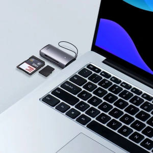 Wholesale Baseus Lite Series adapter SD/TF USB card reader gray - BSU3432GRY - {ean13} - Hurt