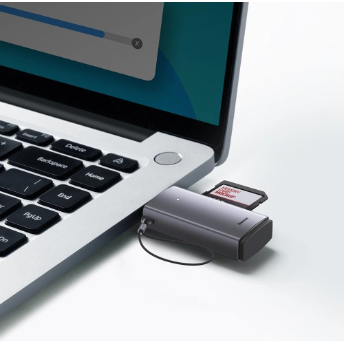 Czytnik kart SD/TF Baseus Lite Series USB szary