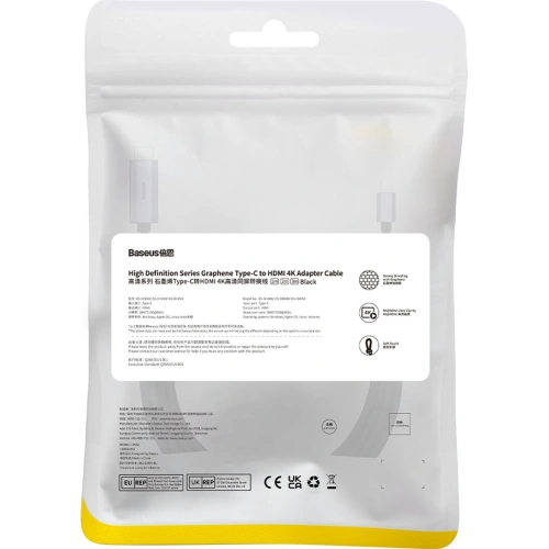 Kabel Baseus High Definition Series USB-C - HDMI 2.0 4K 60Hz 2m czarny