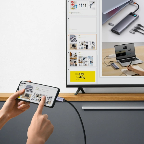 Kabel Baseus High Definition Series USB-C - HDMI 2.0 4K 60Hz 2m czarny