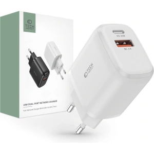Síťová nabíječka Tech-Protect C20W 2-portová nabíječka PD 20W QC 3.0 bílá