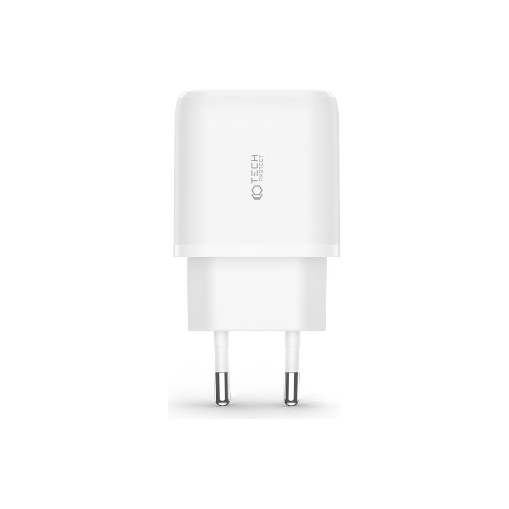 Hurtownia GSM - Netzteil-Ladegerät Tech-Protect C20W 2-Port Netzladegerät PD 20W QC 3.0 Weiß - THP1169WHT - {ean13} - Hurt
