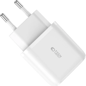 Netzteil-Ladegerät Tech-Protect C20W 2-Port Netzladegerät PD 20W QC 3.0 Weiß