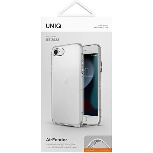 Etui UNIQ Air Fender Apple iPhone SE 2022/SE 2020/8/7 przezroczysty/clear