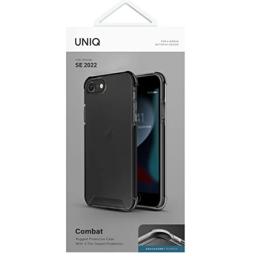 Etui UNIQ Combat Apple iPhone SE 2022/SE 2020/8/7 czarny/carbon black