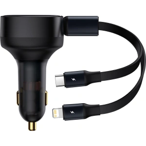 Hurtownia GSM - Ładowarka samochodowa Baseus Enjoyment 2w1 30W czarny - BSU3437BLK - {ean13} - Hurt