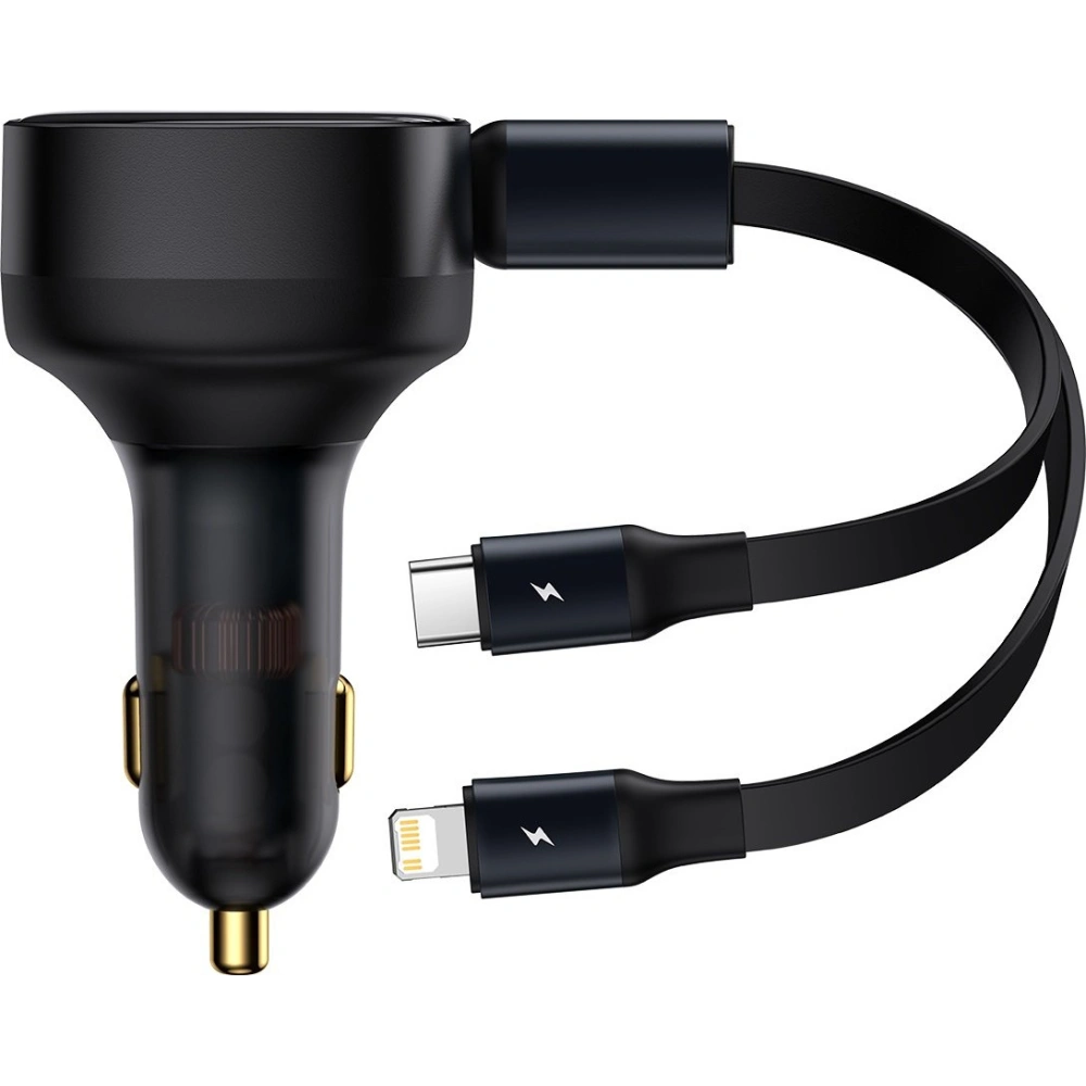 Hurtownia GSM - Ładowarka samochodowa Baseus Enjoyment 2w1 30W czarny - BSU3437BLK - {ean13} - Hurt
