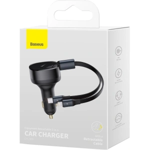 Hurtownia GSM - Ładowarka samochodowa Baseus Enjoyment 2w1 30W czarny - BSU3437BLK - {ean13} - Hurt