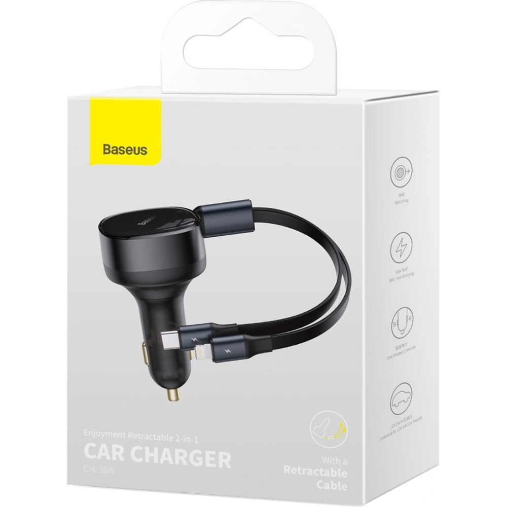 Hurtownia GSM - Autonabíječka Baseus Enjoyment 2w1 30W černá - BSU3437BLK - {ean13} - Hurt