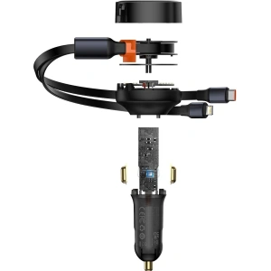 Hurtownia GSM - Ładowarka samochodowa Baseus Enjoyment 2w1 30W czarny - BSU3437BLK - {ean13} - Hurt