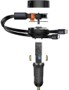 Hurtownia GSM - Ładowarka samochodowa Baseus Enjoyment 2w1 30W czarny - BSU3437BLK - {ean13} - Hurt