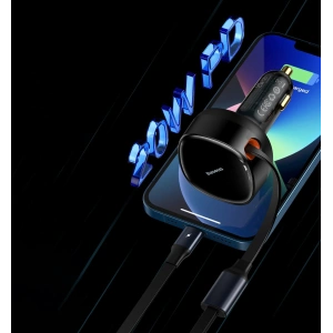 Hurtownia GSM - Ładowarka samochodowa Baseus Enjoyment 2w1 30W czarny - BSU3437BLK - {ean13} - Hurt