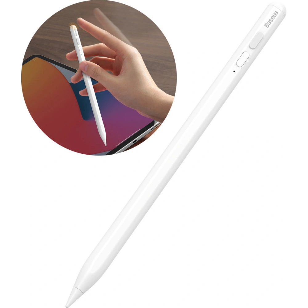 Hurtownia GSM - Rysik pojemnościowy Baseus do iPad biały + kabel USB-C 3A 0.3m - BSU3440WHT - {ean13} - Hurt