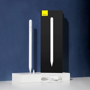 Hurtownia GSM - Rysik pojemnościowy Baseus do iPad biały + kabel USB-C 3A 0.3m - BSU3440WHT - {ean13} - Hurt