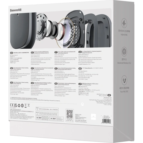 Słuchawki Baseus Bowie H1 Bluetooth 5.2 ANC szary
