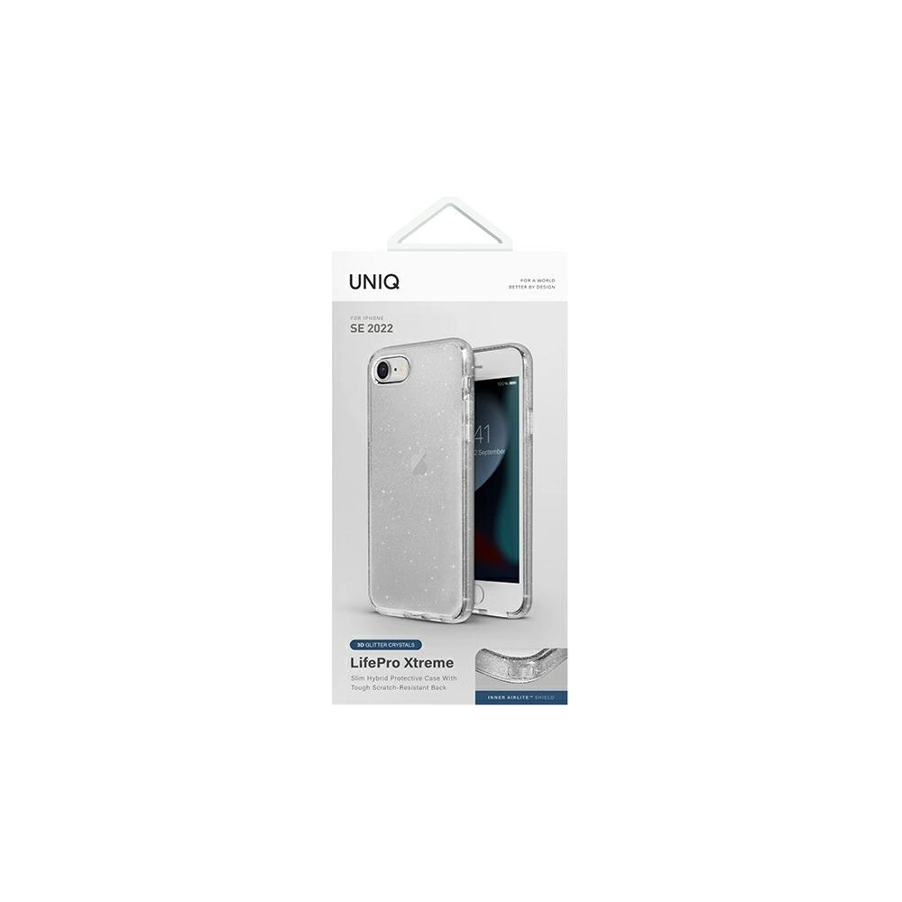 Hurtownia GSM - Etui UNIQ LifePro Xtreme Apple iPhone SE 2022/SE 2020/8/7 průhledný/tinsel clear - UNIQ645CL - {ean13} - Hurt