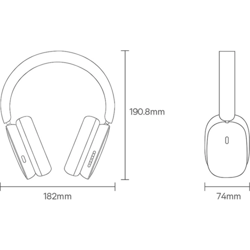 Słuchawki Baseus Bowie H1 Bluetooth 5.2 ANC biały