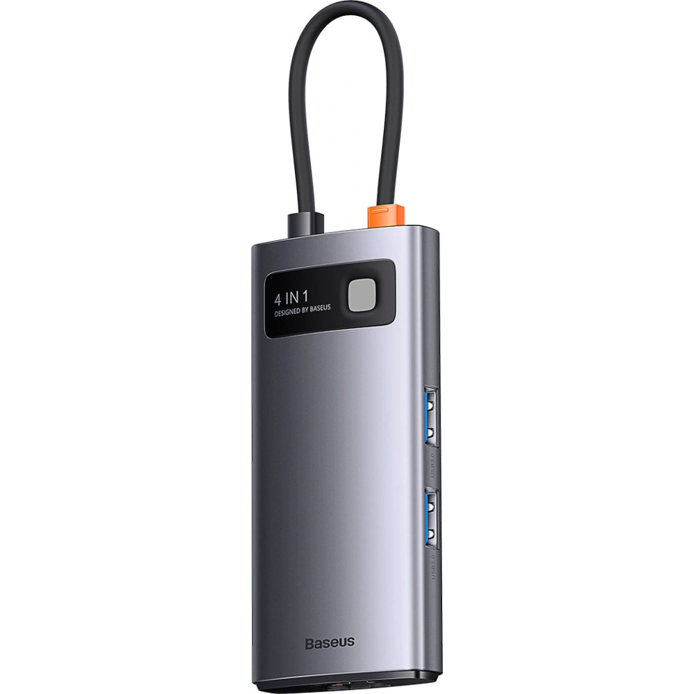 Wholesale Baseus Metal Gleam Series HUB 4in1 USB-C - 3 x USB 3.2 Gen.1 + RJ45 - BSU3443 - {ean13} - Hurt