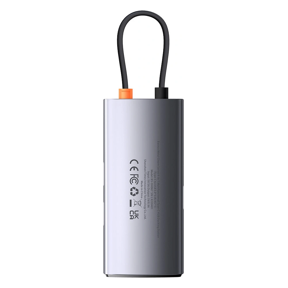 Wholesale Baseus Metal Gleam Series HUB 4in1 USB-C - 3 x USB 3.2 Gen.1 + RJ45 - BSU3443 - {ean13} - Hurt