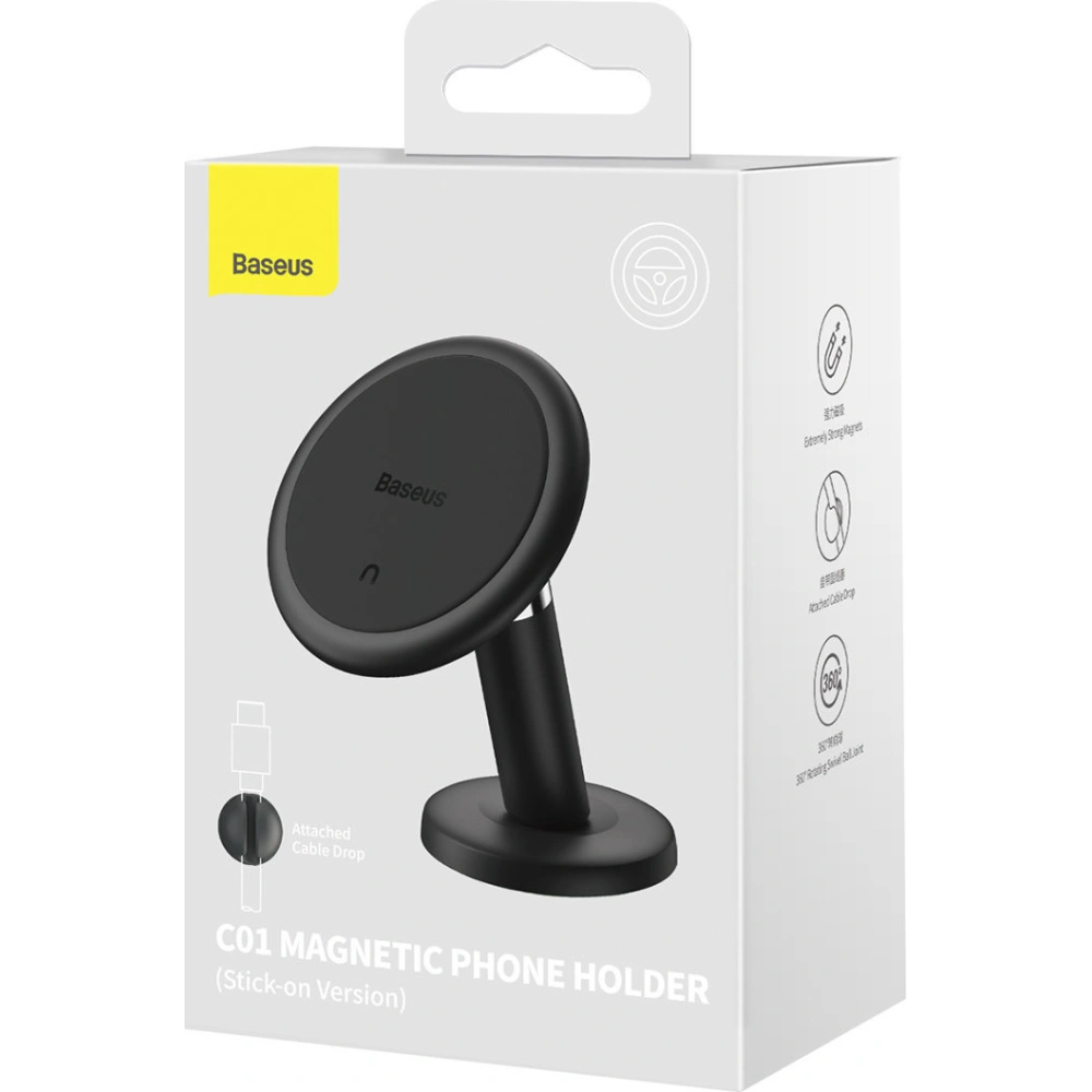 Wholesale Baseus C01 Dashboard Car Mount Holder black - BSU3444BLK - {ean13} - Hurt