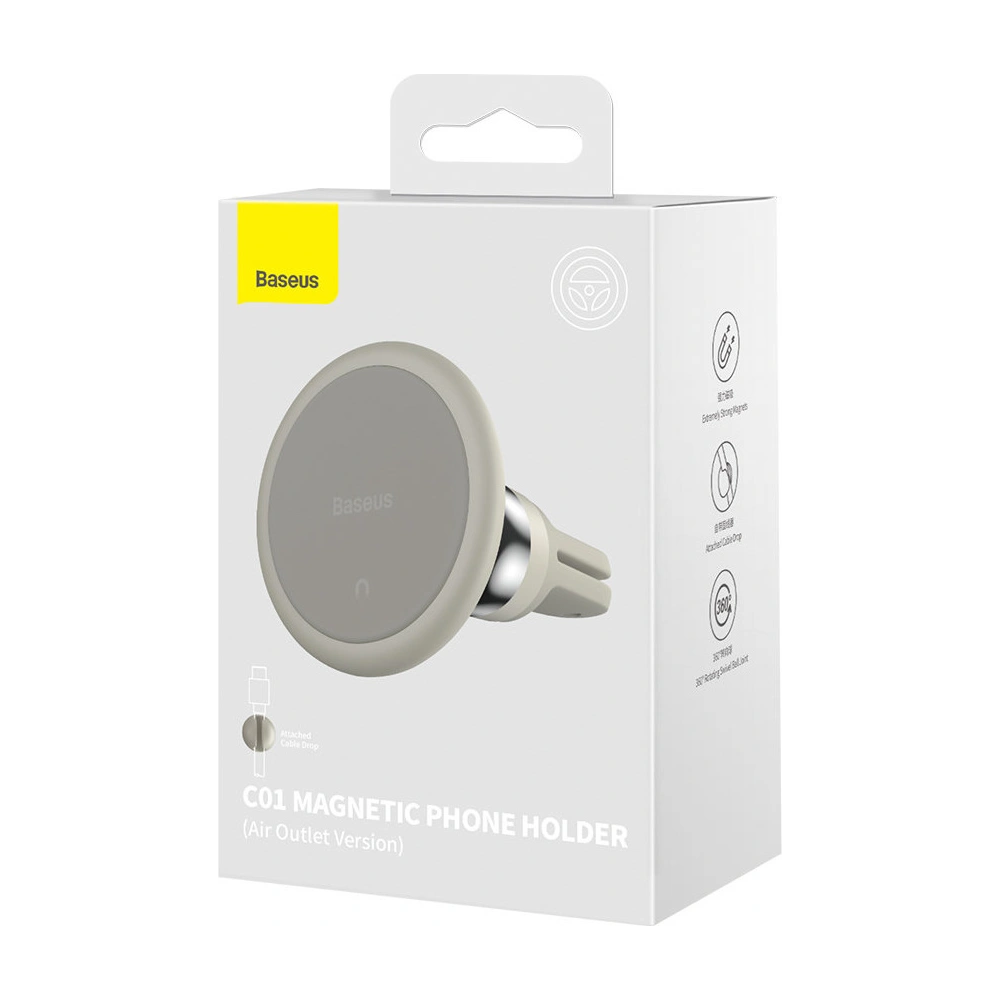 Wholesale Baseus C01 Air Vent Car Mount Holder gray - BSU3447GRY - {ean13} - Hurt