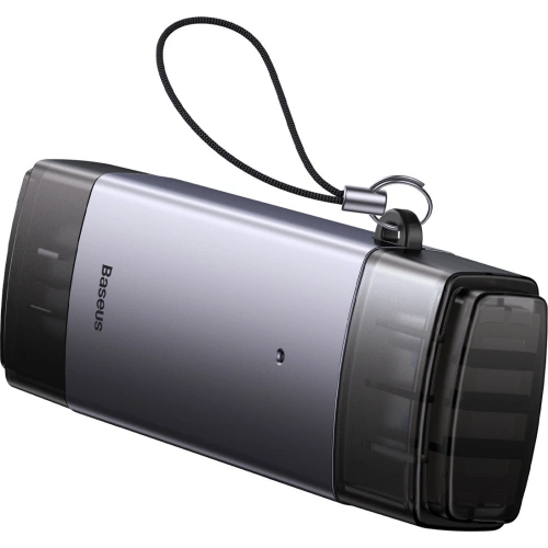 Czytnik kart SD/TF Baseus Lite Series USB-A/USB-C szary