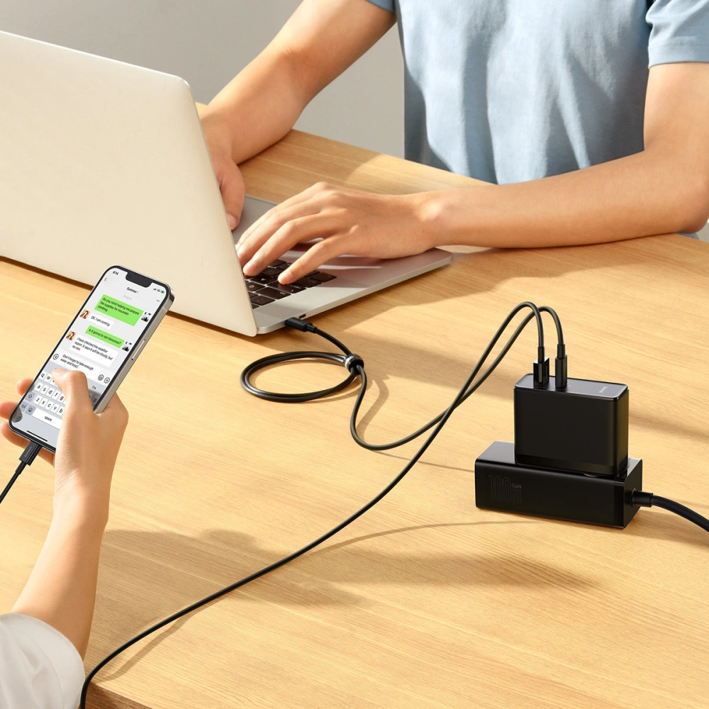 Hurtownia GSM - Ładowarka sieciowa Baseus GaN5 Pro USB-C/USB 100W PD 3.0 QC4 .0+ AFC czarny - BSU3449BLK - {ean13} - Hurt